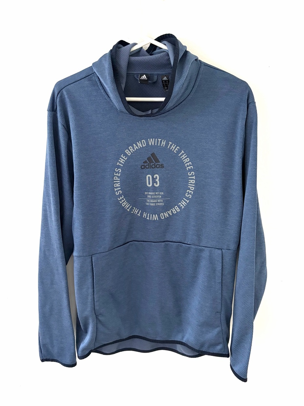 Adidas “The Brand With The Three Stripes” Pullover Hoodie, Size: Medium